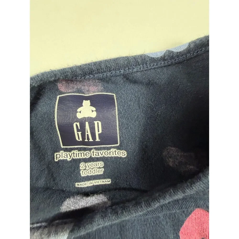 Gap & Cat & Jack Heart Print Peplum Tops Bundle Size 2